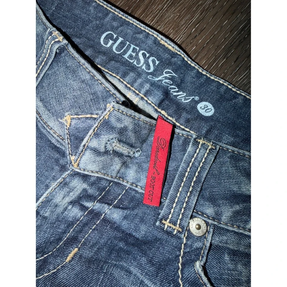 Guess Daredevil Bootcut Blue Medium Wash Denim Jeans‎ Flare Leg 30 Y2K